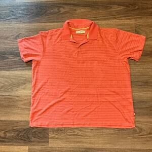 Tommy Bahama Coral Textured Polo Shirt Men’s XXL Short Sleeve Casual